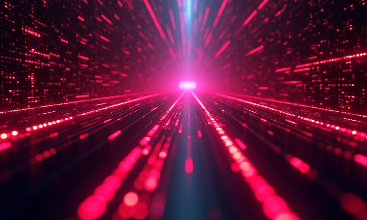 Futuristic digital architecture visualization